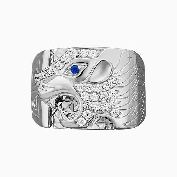 Nhẫn Lộc Phúc Fine Jewelry M1B.G1020R Vàng Trắng Đính Kim Cương