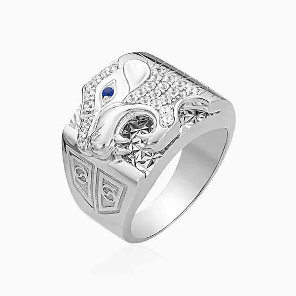 Nhẫn Lộc Phúc Fine Jewelry M1B.G1020R Vàng Trắng Đính Kim Cương