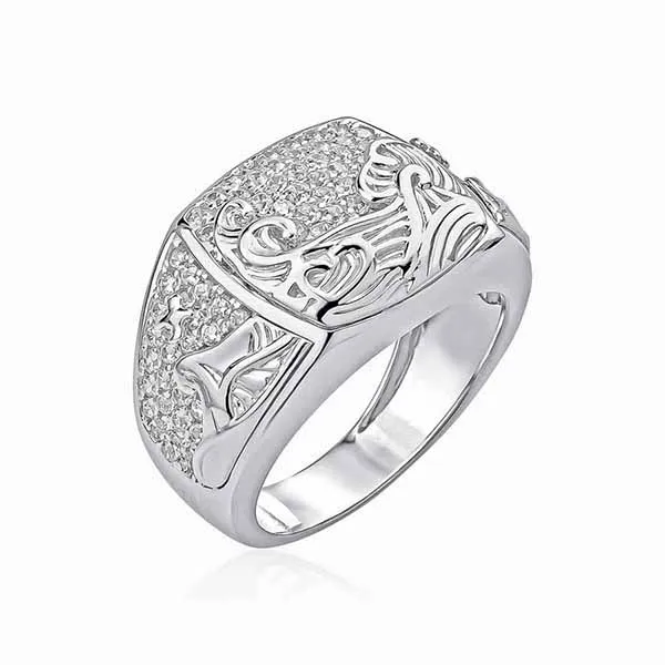 Nhẫn Lộc Phúc Fine Jewelry M1B.G1133R Vàng Trắng Đính Kim Cương - Trang sức - Vua Hàng Hiệu