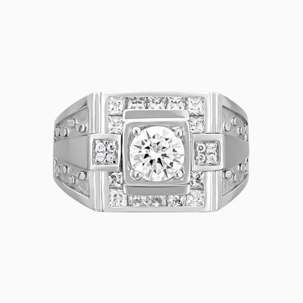 Nhẫn Lộc Phúc Fine Jewelry M1B.G901DR Vàng Trắng Đính Đá CZ - Trang sức - Vua Hàng Hiệu