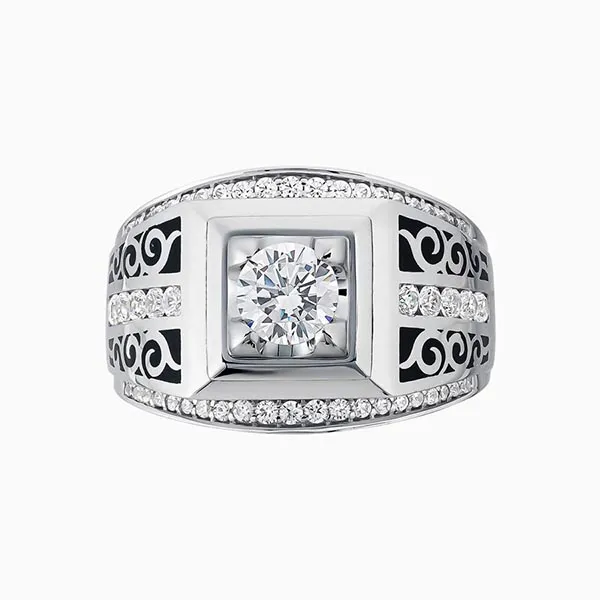 Nhẫn Lộc Phúc Fine Jewelry M1B.LPMR0002R Vàng Trắng Đính Kim Cương - Trang sức - Vua Hàng Hiệu