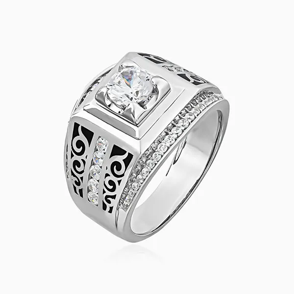 Nhẫn Lộc Phúc Fine Jewelry M1B.LPMR0002R Vàng Trắng Đính Kim Cương - Trang sức - Vua Hàng Hiệu