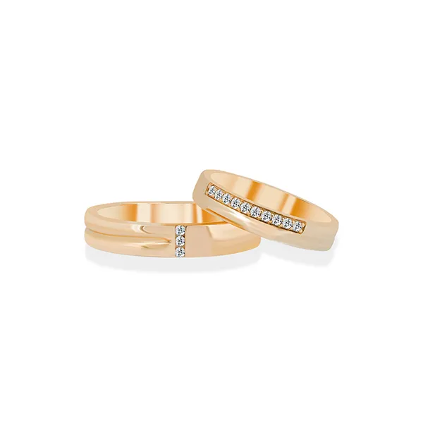Nhẫn Cưới Kim Cương Jemmia Diamond 18K NC2021092316 Màu Vàng (Giá Chưa Bao Gồm Đá Chủ) - Trang sức - Vua Hàng Hiệu