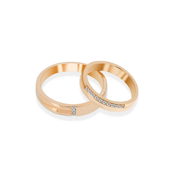 Nhẫn Cưới Kim Cương Jemmia Diamond 18K NC2021092316 Màu Vàng (Giá Chưa Bao Gồm Đá Chủ) - Trang sức - Vua Hàng Hiệu