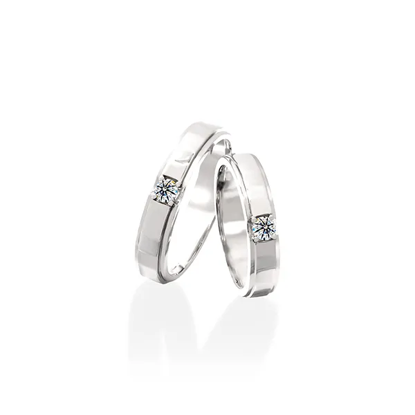 Nhẫn Cưới Kim Cương Jemmia Diamond 18K NC2021102338 Vàng Trắng (Giá Chưa Bao Gồm Đá Chủ) - Trang sức - Vua Hàng Hiệu