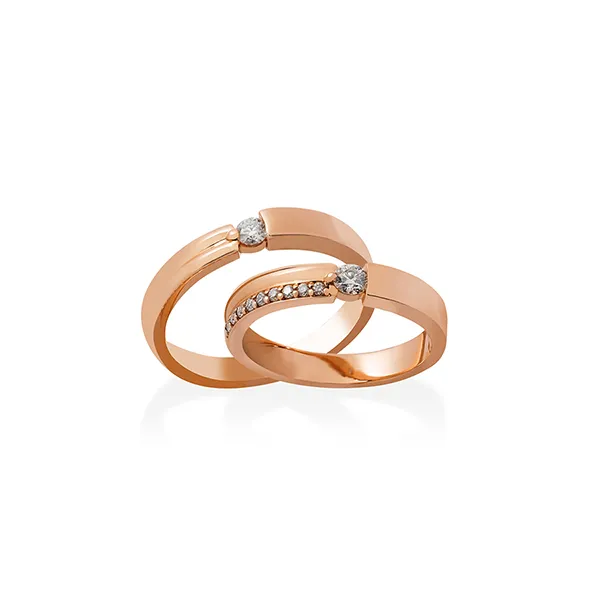 Nhẫn Cưới Jemmia Diamond Moissanite 14K NC2020100491 Vàng Hồng (Giá Chưa Bao Gồm Đá Chủ) - Trang sức - Vua Hàng Hiệu