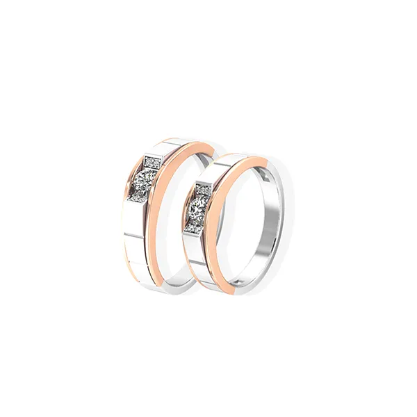 Nhẫn Cưới Kim Cương Jemmia Diamond 18K NC2021061965 Màu Trắng (Giá Chưa Bao Gồm Đá Chủ) - Trang sức - Vua Hàng Hiệu