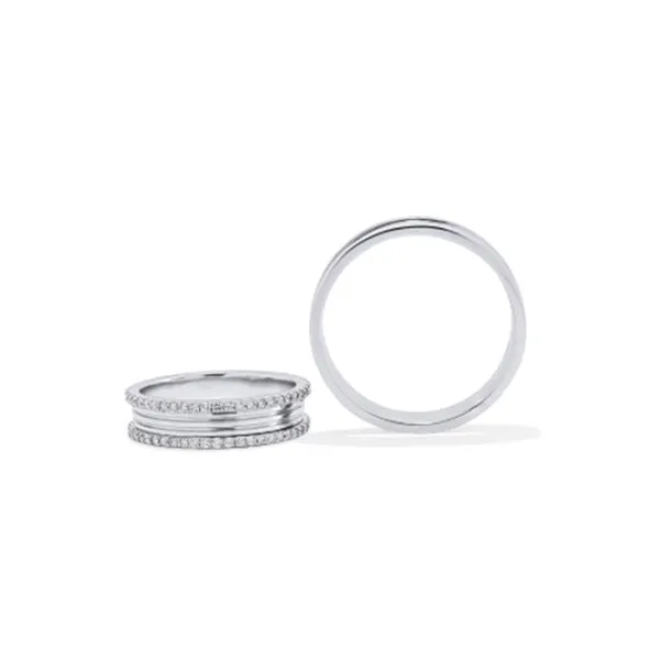 Nhẫn Cưới Phú Quý WD855006 Vàng Trắng