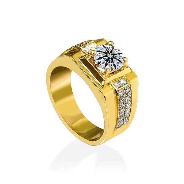 Nhẫn Kim Cương Jemmia Diamond Nam 18K VNM2021072144 Màu Vàng (Giá Chưa Bao Gồm Đá Chủ) - Trang sức - Vua Hàng Hiệu