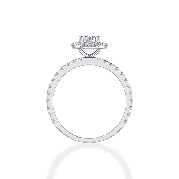 Nhẫn Kim Cương Jemmia Diamond Nữ 18K VNF2021122428 Vàng Trắng (Giá Chưa Bao Gồm Đá Chủ)