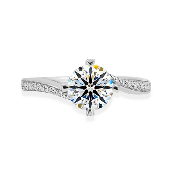 Nhẫn Jemmia Diamond Nữ 18K VNF2021092301 Vàng Trắng Đính Kim Cương (Giá Chưa Bao Gồm Đá Chủ)