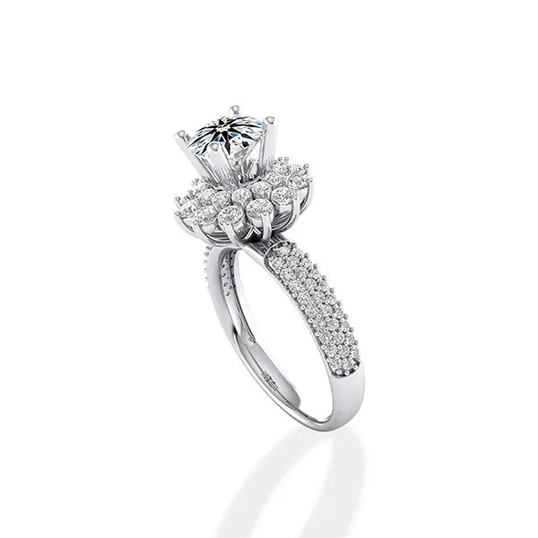 Nhẫn Jemmia Diamond Moissanite Nữ 14K NF2020100520 Vàng Trắng (Giá Chưa Bao Gồm Đá Chủ) - Trang sức - Vua Hàng Hiệu