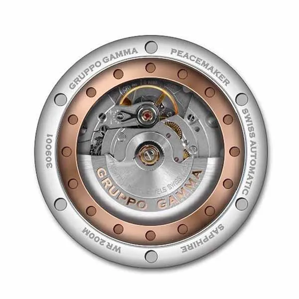 Đồng Hồ Nam Gruppo Gamma PG-03 Màu Bạc Mặt Đen