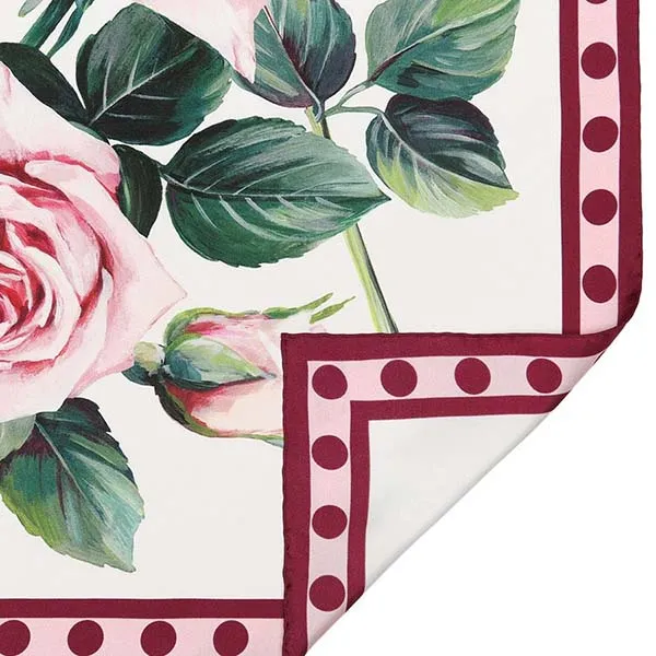 Khăn Quàng Cổ Nữ Dolce & Gabbana D&G Rose Print Scarf Dolce U0026 Gabbana Phối Màu