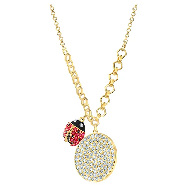 Dây Chuyền Swarovski Lisabel Coin Necklace - Red & Gold-Tone Plated Màu Vàng