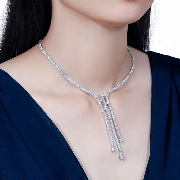 Dây Chuyền CZ Lộc Phúc Fine Jewelry VFH0939ANWWG.06 Vàng Trắng
