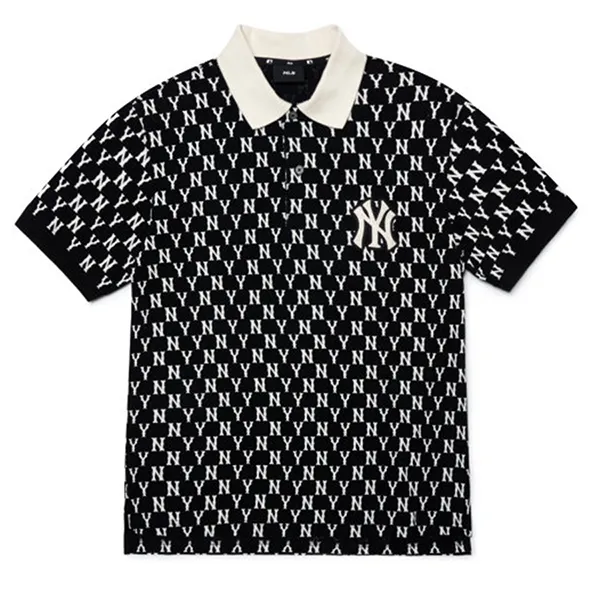 Áo Polo MLB Monogram All Over Karatti 3FPQM5023-50BKS Màu Đen Size M - Thời trang - Vua Hàng Hiệu