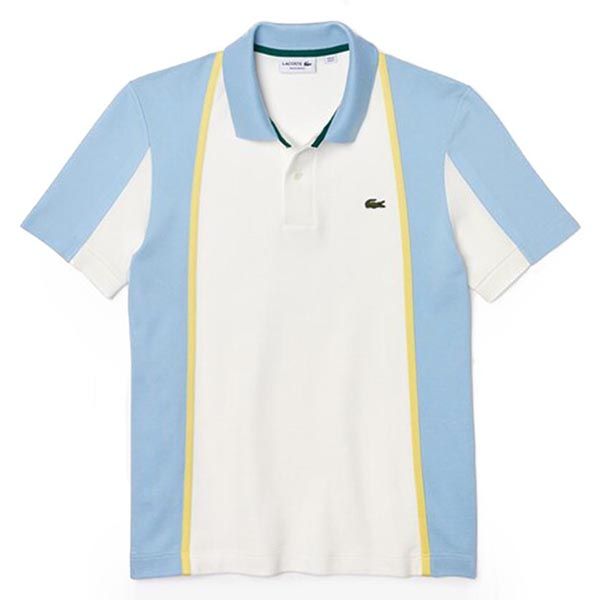 Áo Polo Lacoste Men’s Heritage Regular Fit Colorblock Cotton Piqué Polo Shirt Màu Xanh Trắng Size L - 3
