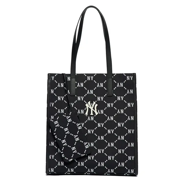 Túi Tote MLB Monogram Diamond Jacquard Tote Bag New York Yankees 3AORM012N-50BKS Màu Đen