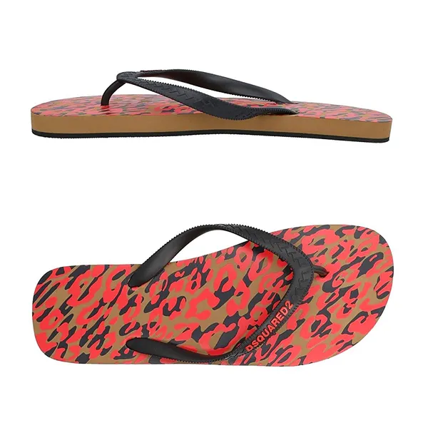 Dép Xỏ Ngón Dsquared2 Flip-Flop Màu Đỏ Cam