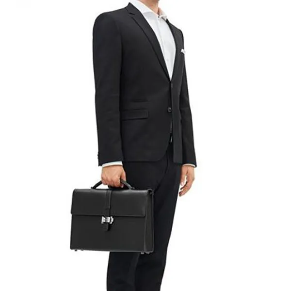 Cặp Montblanc 4810 Westside Briefcase Single Gusset 114678 Màu Đen