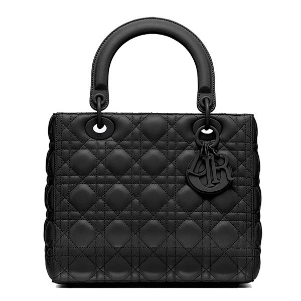 Túi Xách Dior Small Matte Lady Chain Bag Cannage Quilt Calfskin Màu Đen - 1