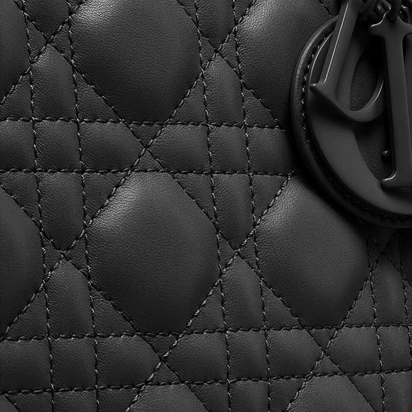 Túi Xách Dior Small Matte Lady Chain Bag Cannage Quilt Calfskin Màu Đen - 4