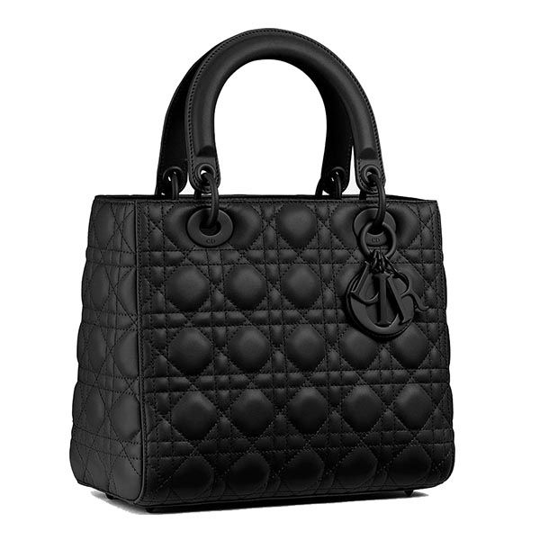 Túi Xách Dior Small Matte Lady Chain Bag Cannage Quilt Calfskin Màu Đen - 3