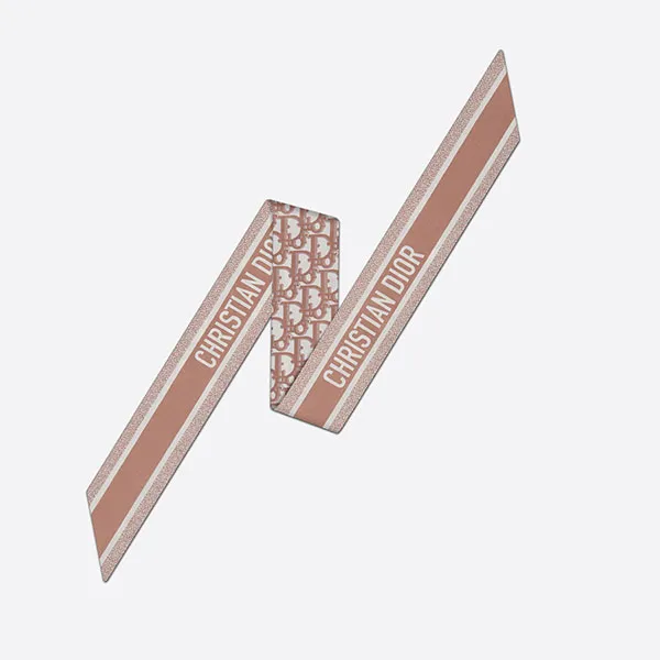 Khăn Nữ Dior Oblique Mitzah Màu Nâu Đất Phối Trắng - Thời trang - Vua Hàng Hiệu