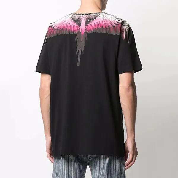 Áo Phông Marcelo Burlon County Of Milan Wings-Print Cotton T-Shirt Màu Đen
