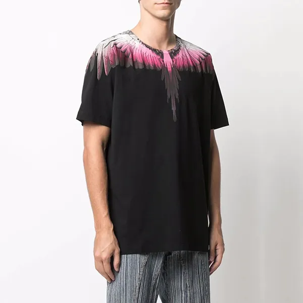 Áo Phông Marcelo Burlon County Of Milan Wings-Print Cotton T-Shirt Màu Đen