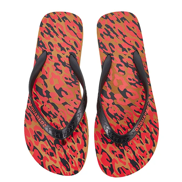 Dép Xỏ Ngón Dsquared2 Flip-Flop Màu Đỏ Cam