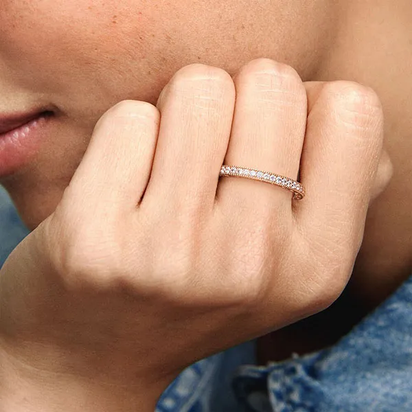 Nhẫn Nữ Pandora Sparkle & Hearts Ring Màu Vàng Hồng - Trang sức - Vua Hàng Hiệu
