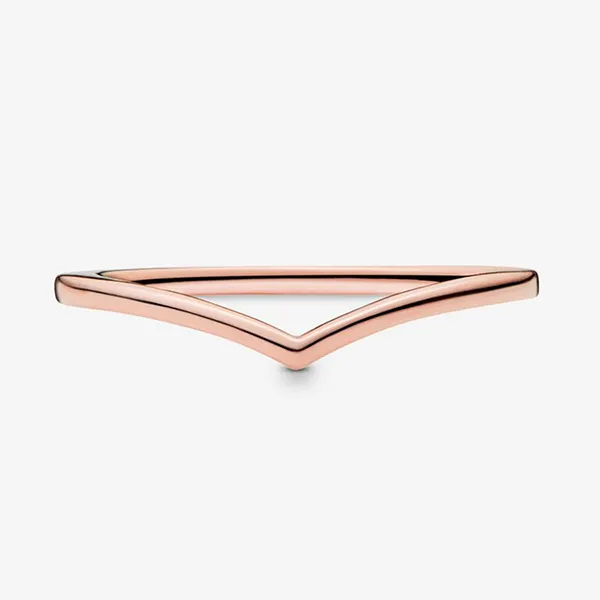Nhẫn Nữ Pandora Polished Wishbone Ring Màu Vàng Hồng
