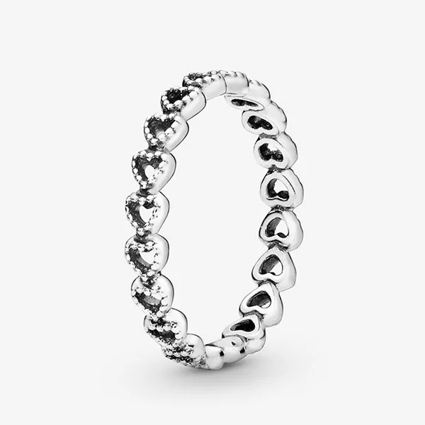 Nhẫn Nữ Pandora Band Of Hearts Ring 190980 Màu Bạc Size 48 - Trang sức - Vua Hàng Hiệu