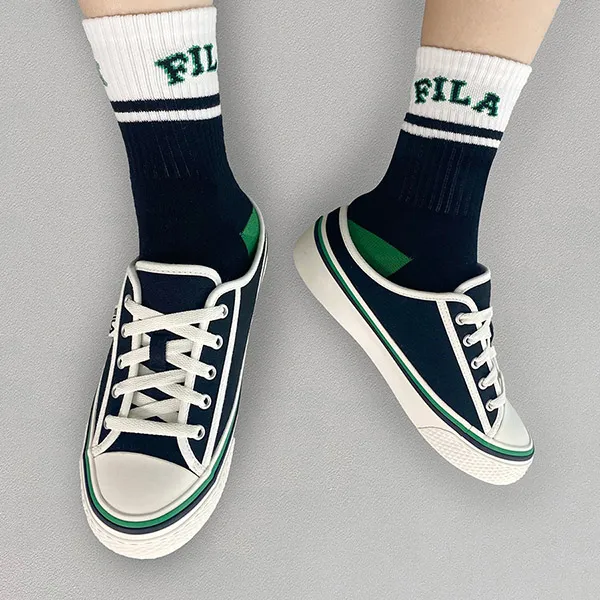 Giày Fila Unisex Scanline Mule Màu Đen - Giày - Vua Hàng Hiệu