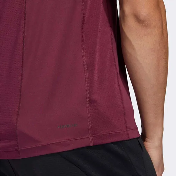 Áo Thun Ôm Adidas 3 Sọc Techfit Tshirt Màu Đỏ Thẫm