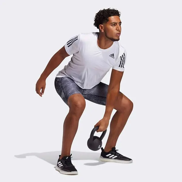 Áo Thun Ôm Adidas 3 Sọc Techfit Tshirt Màu Trắng