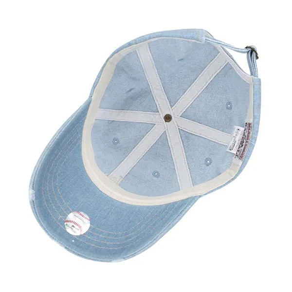Mũ MLB Denim Damaged Ball Cap La Dodgers 32CPDZ111 Màu Xanh