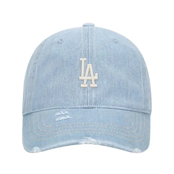 Mũ MLB Denim Damaged Ball Cap La Dodgers 32CPDZ111 Màu Xanh