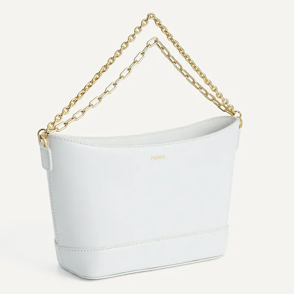 Túi Xách Pedro Leather Shoulder Bag Chalk PW2-76610048 Màu Trắng