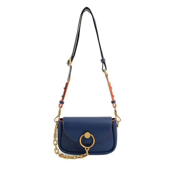 Túi Đeo Vai Nữ Charles & Keith CNK Becca Chunky Chain-Link Crossbody Màu Navy