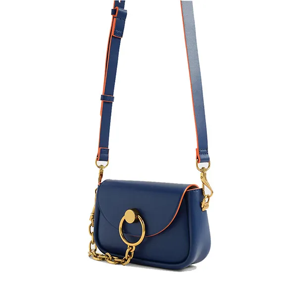 Túi Đeo Vai Nữ Charles & Keith CNK Becca Chunky Chain-Link Crossbody Màu Navy