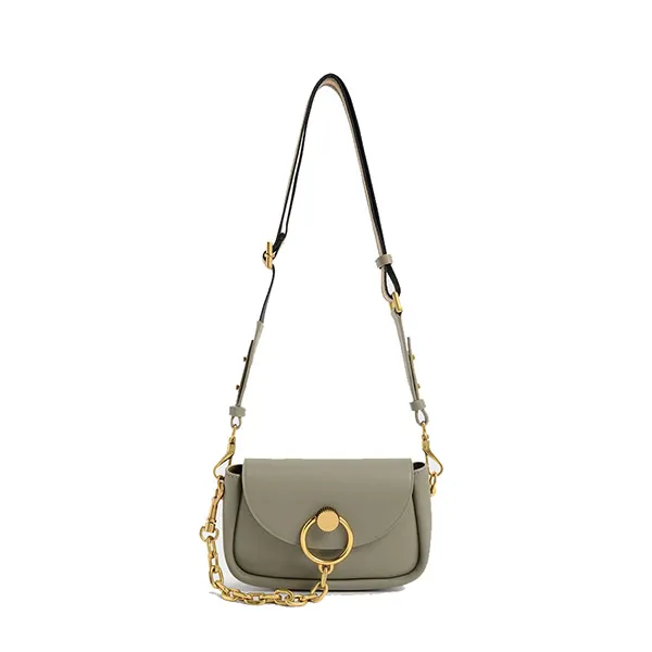 Túi Đeo Vai Nữ Charles & Keith CNK Becca Chunky Chain-Link Crossbody Màu Taupe