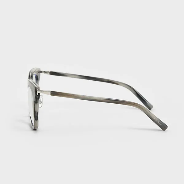 Kính Mát Nữ Charles & Keith CNK Acetate Square 51280469 Màu Xanh - Xám