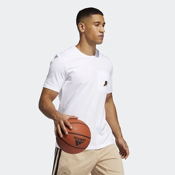 Áo Thun Adidas Dame Avatar Pocket Tee Tshirt Màu Trắng - Thời trang - Vua Hàng Hiệu