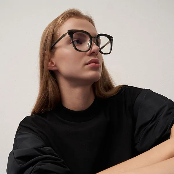 Kính Mát Nữ Charles & Keith CNK Acetate Square 51280469 Màu Xanh - Xám