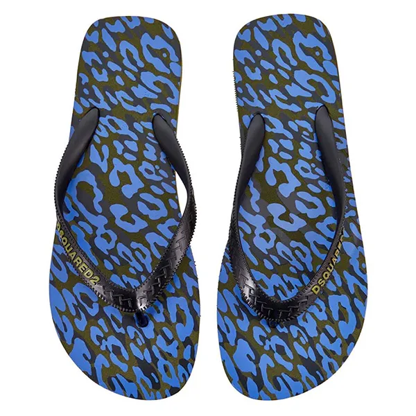 Dép Xỏ Ngón Dsquared2 Chanclas Animal Print , Blauw, Heren Màu Xanh Đen - Dép - Vua Hàng Hiệu