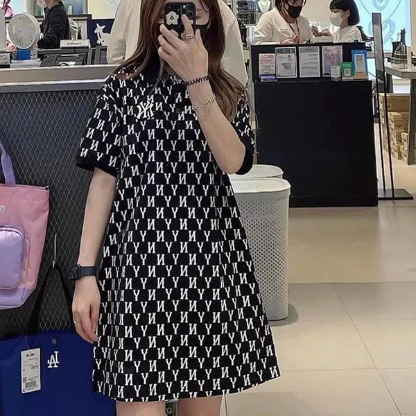 Váy Polo MLB Monogram Collar One Piece 3FOPM0223-50BKS Màu Đen Size XS - Thời trang - Vua Hàng Hiệu