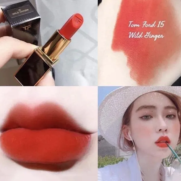 Son Tom Ford Lip Color 15 Wild Ginger Mini Màu Cam Đỏ 2g - Son Môi - Vua Hàng Hiệu